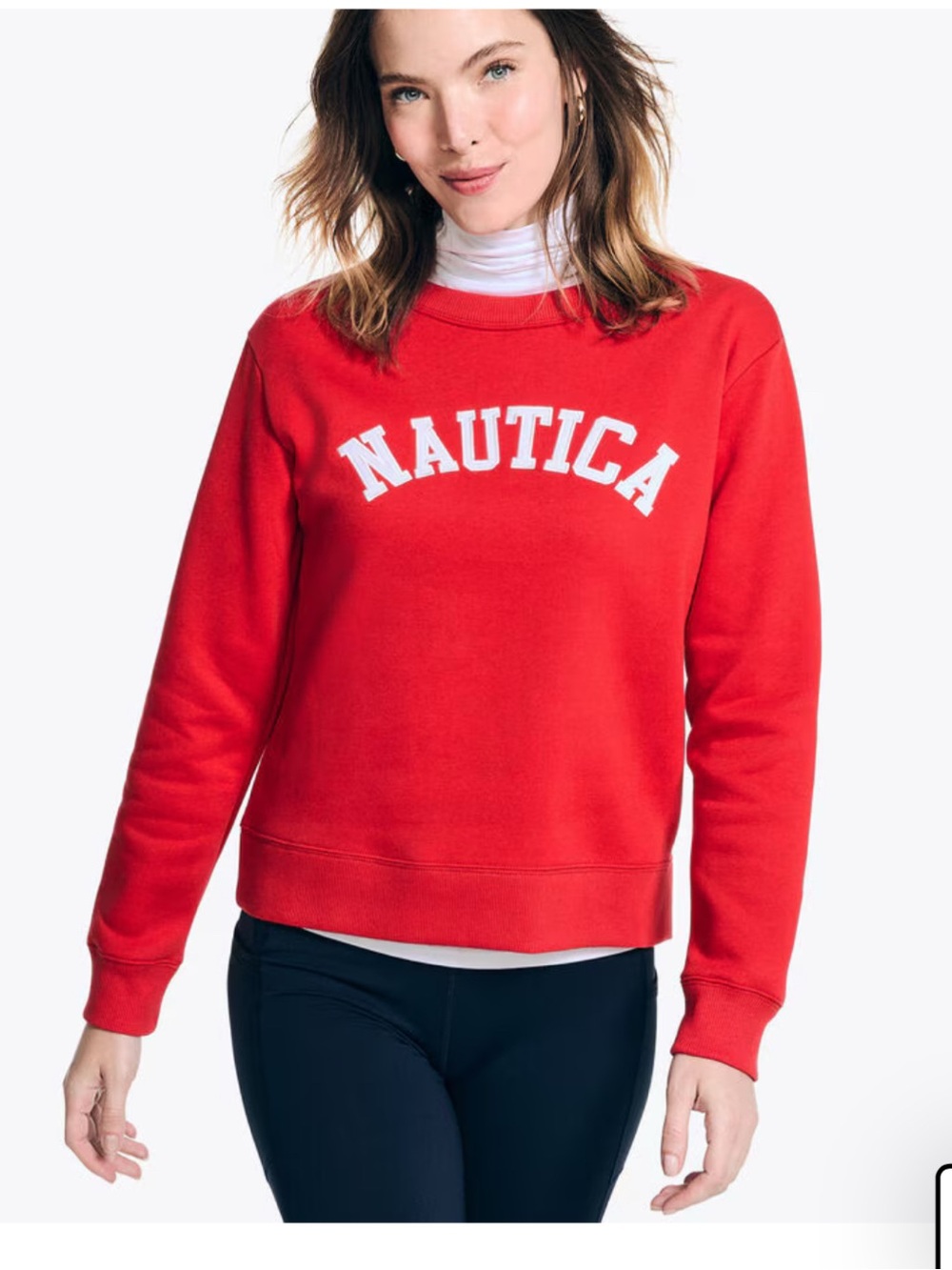 Nautica Red Pullover Sweatshirt with White Logo 🔥🔥